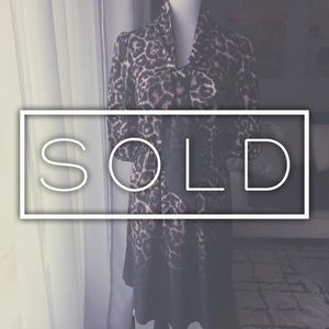 Vince Camuto Ombré Leopard Pussybow Belted Dress 6